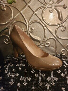Rockport Trutech Motion leather nude heels 9